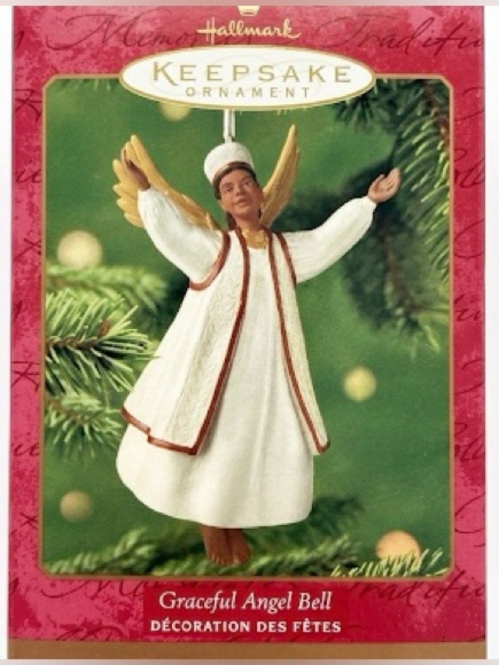 Hallmark Keepsake 2001 Graceful Angel Bell Ornament NIB QX8182